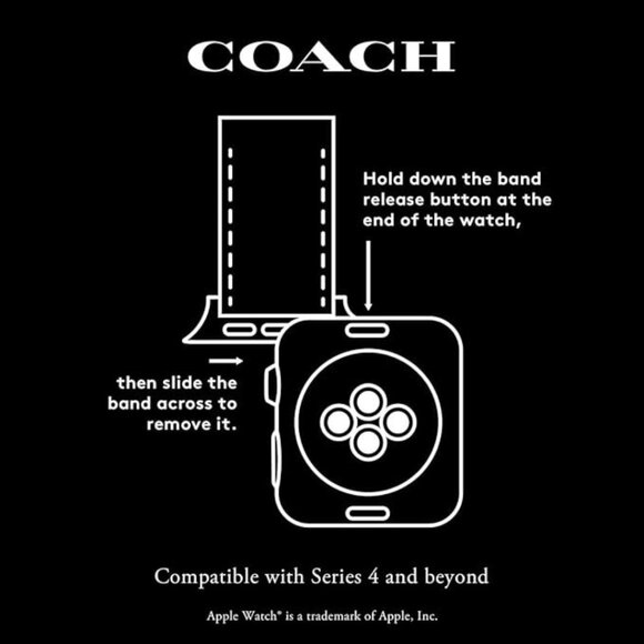 Coach Women's Gold Mesh Bracelet Strap for Apple Watch® 38mm 40mm And 41mm CL242 - Picture 10 of 10